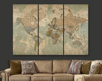 travel map of world on canvas world map decor world map canvas art
