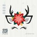 Poinsettia Flower Reindeer SVG Cut File, Poinsettia Flower, Deer Antlers, Christmas, Deer, svg, dxf,eps, png, shirt iron on file, vinyl, kid