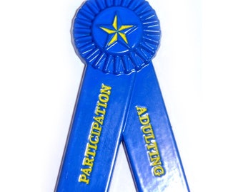 Participation in Adulting blue ribbon pin lapel pin hat pin