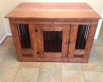 Dog crate furniture