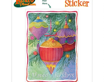 Christmas Ornaments Holiday Vinyl Sticker - #65681