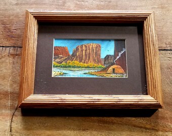 Eddie Tsosie Watercolor Painting, Signed and Framed, Navajo Art, Indian art, Native American art, Southwestern art, Eddie Tsosie