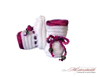 Knitted booties baby shoes baby socks