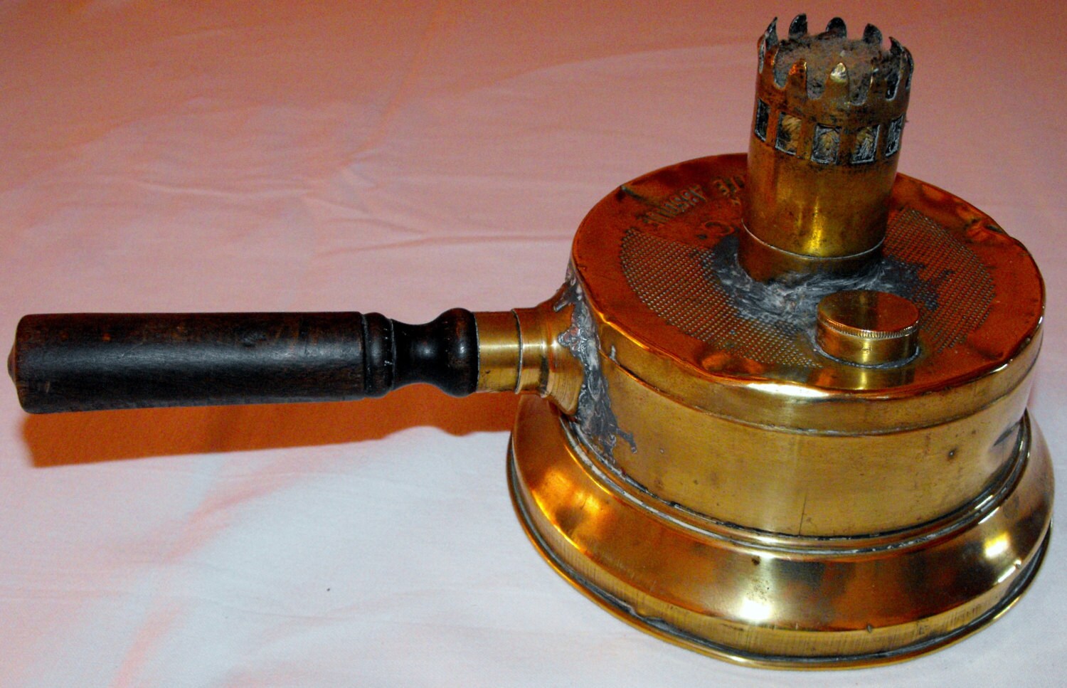 vintage french antique alcohol stove copper