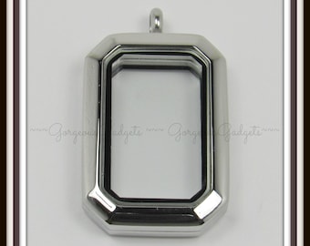 Floating Locket / Glass Locket / Memory LocketPendant Stainless Steel