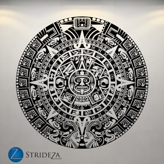 Mayan Calendar Wall Art : Aztec calendar wall decal Mayan Calendar Wall Art : Aztec calendar wall decal