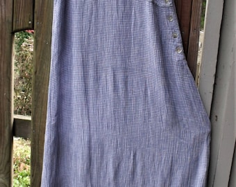 Funky Sundress/ Cotton Stretch Plisse/ Blue-White Check/ Thrifted Funwear/ Summer Fun/ Shabbyfab Thrift/ Embroidered