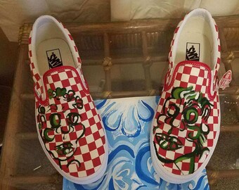 custom painted vans slip ons custom painted vans slip ons