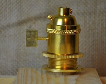 Unfinished Brass UNO Light Bulb Socket UNO Threaded / Socket For Handmade Lights