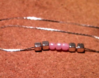 50cm of very fine - 1 mm chain - link Korean-silver NF1