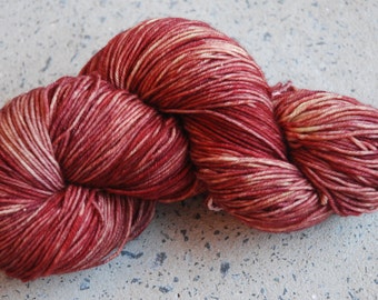 Hand dyed superwash merino nylon sock yarn