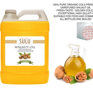 4 lbs Organic Cold Pressed Walnut oil 100% pure natural