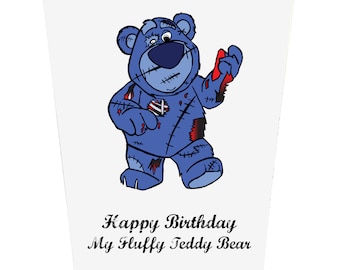 Happy Birthday To My Fluffy Teddy Bear Birthday Card