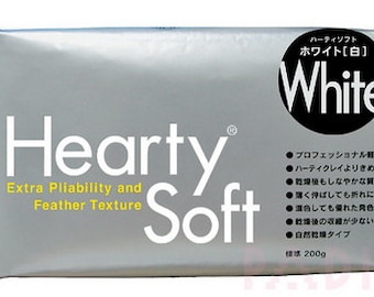 Padico White Hearty Soft 200g Modeling Clay from Japan - Figurines / Doll / Flower / Miniature Food 303123