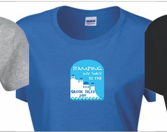 Greek Isles Goal Tee- 3 Colors, SS with Glitter Print!