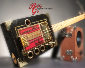 3 string electric cigar box guitar
