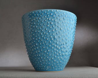 Ceramic Vase Ready To Ship Wheel Thrown Bowl Vase Utensil Holder by Symmetrical Pottery
