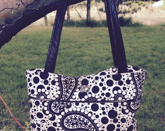 Miss Mini Black Paisley Handbag