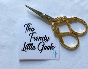 Gold Dragon Thread Snips, embroidery scissors