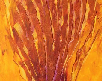 Abstract painting-art-acrylic on canvas "the Flame/The Flame"