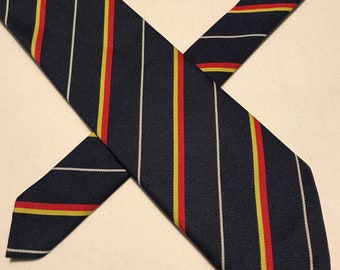 Vintage black,red,gold polyester striped tie