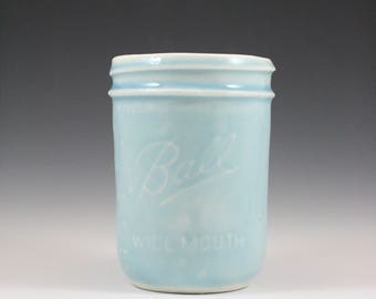 Porcelain Wide Mouth Ball Jar