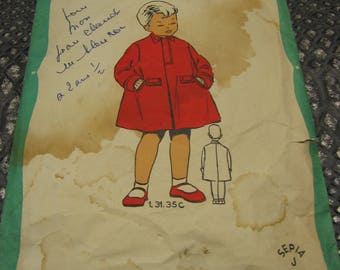 OLD boss whisker and Paris - Vintage OVERCOAT 2 to 4 years