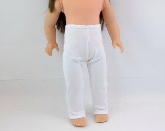 18 inch Doll Clothes White Ankle Length Leggings to fit American Girl Doll Toys