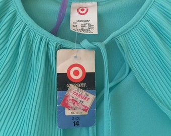 Vintage retro target aqua dress
