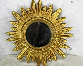 Sunburst Starburst Wall Hanging Mirror Mid Century Modernist Styrofoam Lovely