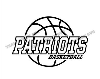 Patriots Basketball Center Download Files - SVG, DXF, EPS, Silhouette Studio, Vinyl / Digital Cut Files -Use with Cricut and Silhouette