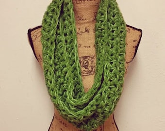 Crocheted Chunky Infinity Scarf