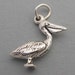 PELICAN BIRD 3D Sterling Silver 925 Charm Pendant sc280
