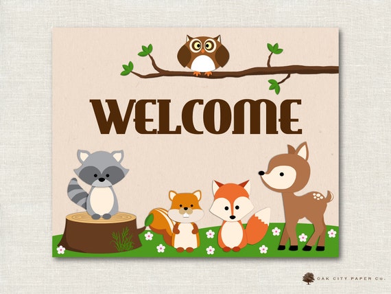 Woodland Animal Baby Shower Decorations Woodland Animal Baby