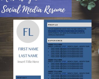 Marketing & Social Media Resume