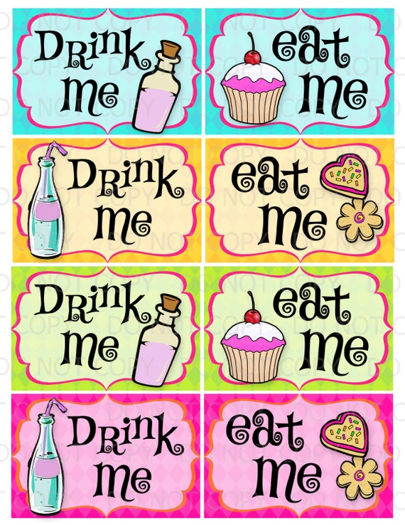 Free Printable Eat Me Drink Me Labels Free Printable Eat Me Drink Me Labels