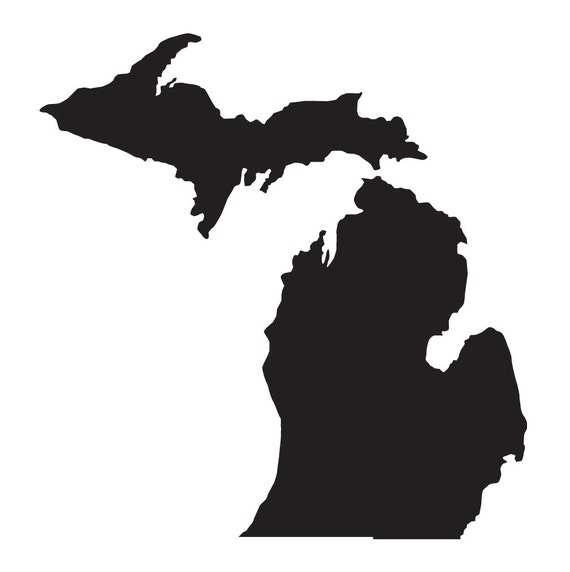 Michigan silhouette vinyl decal