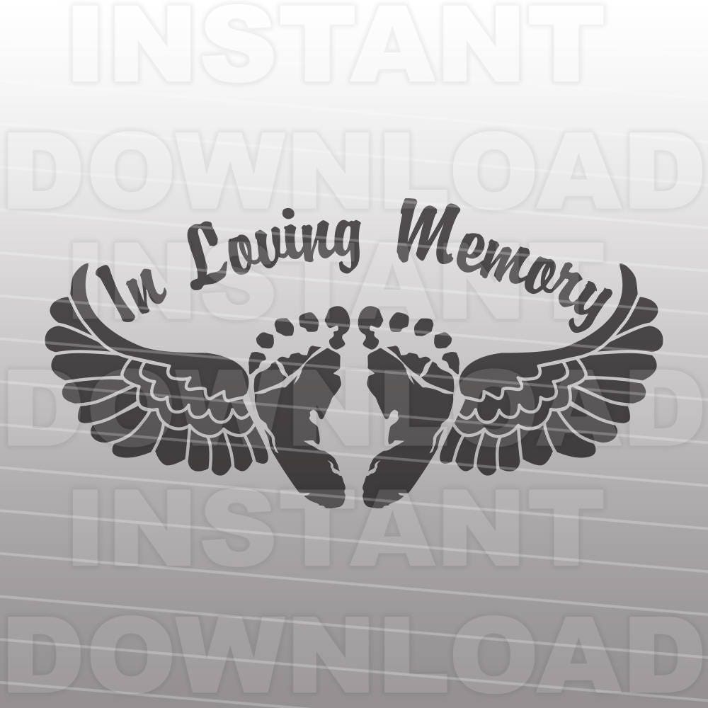 In Loving Memory Pregnancy Infant Loss Baby Feet Angel Wings