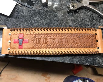 Custom Leather Flight Gear Carrying Strap