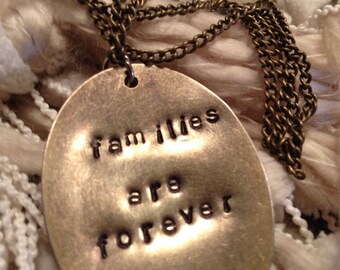 Families are Forever bronze oval