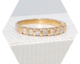Ancienne Bague Plaquer Or 18k 750/1000 Alliance Anneaux Créateur MILË
