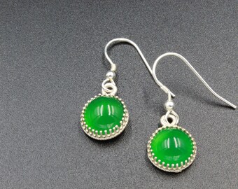 Green agate earrings