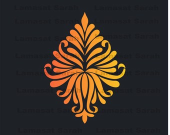 Damask stencil, Damask cookie stencil