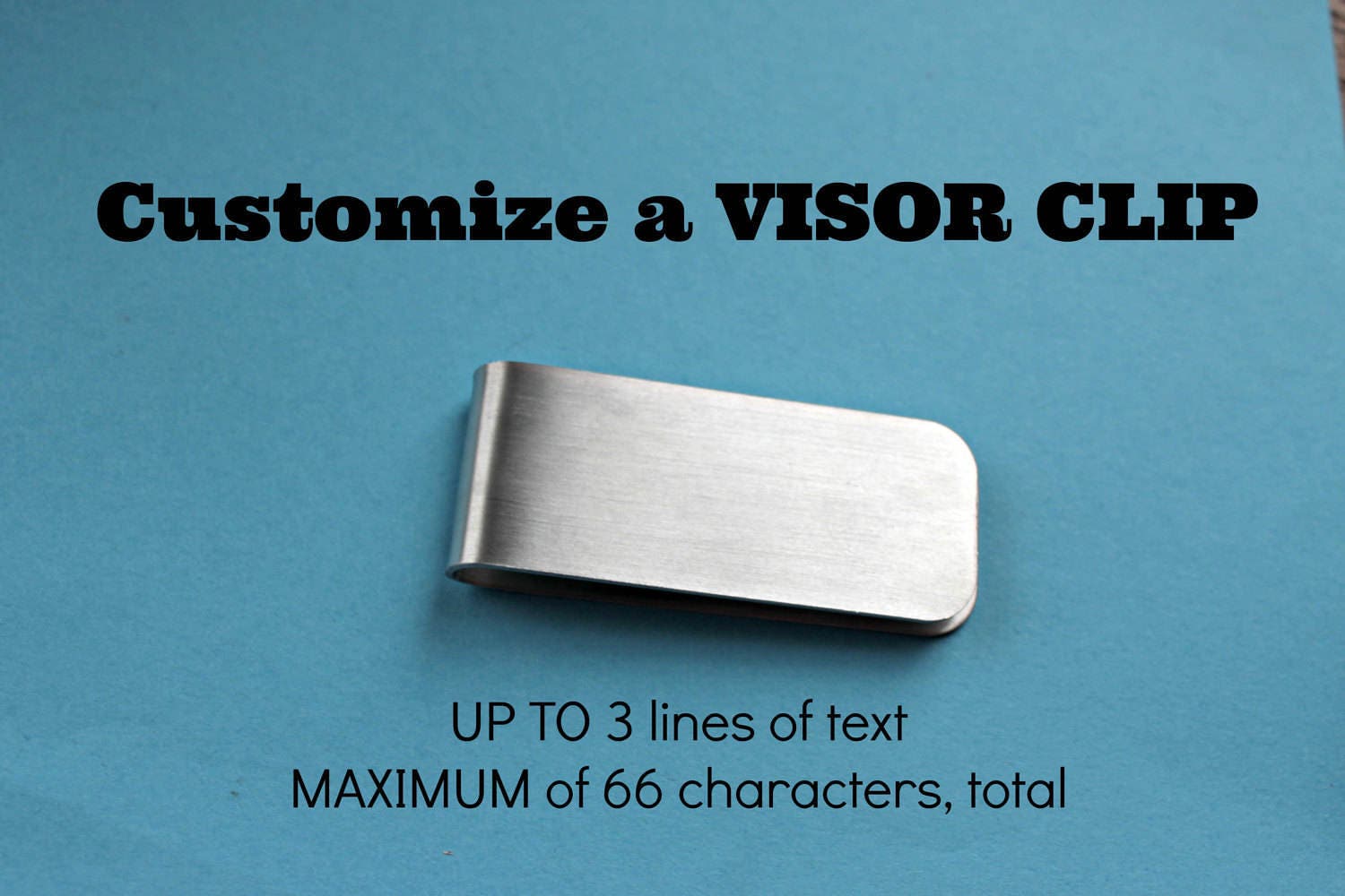 Custom Visor Clip Personalized Visor Clip New Driver Gift