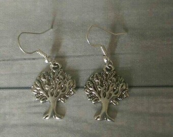 Silver Tree Earrings, Woodland Earrings, Silver Tree Jewellery, Woodland Jewllery