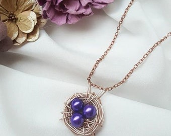 Sweet bird nest necklace