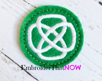 Knotty Celtic Circle Digital Feltie Embroidery Design File