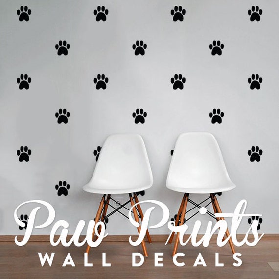 cat paw print wall decals