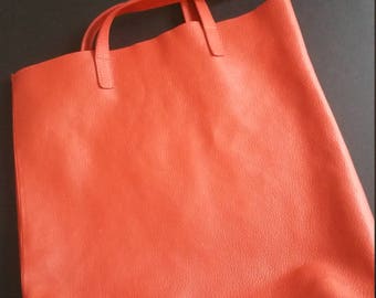 Large leather shoulder tote bag purse