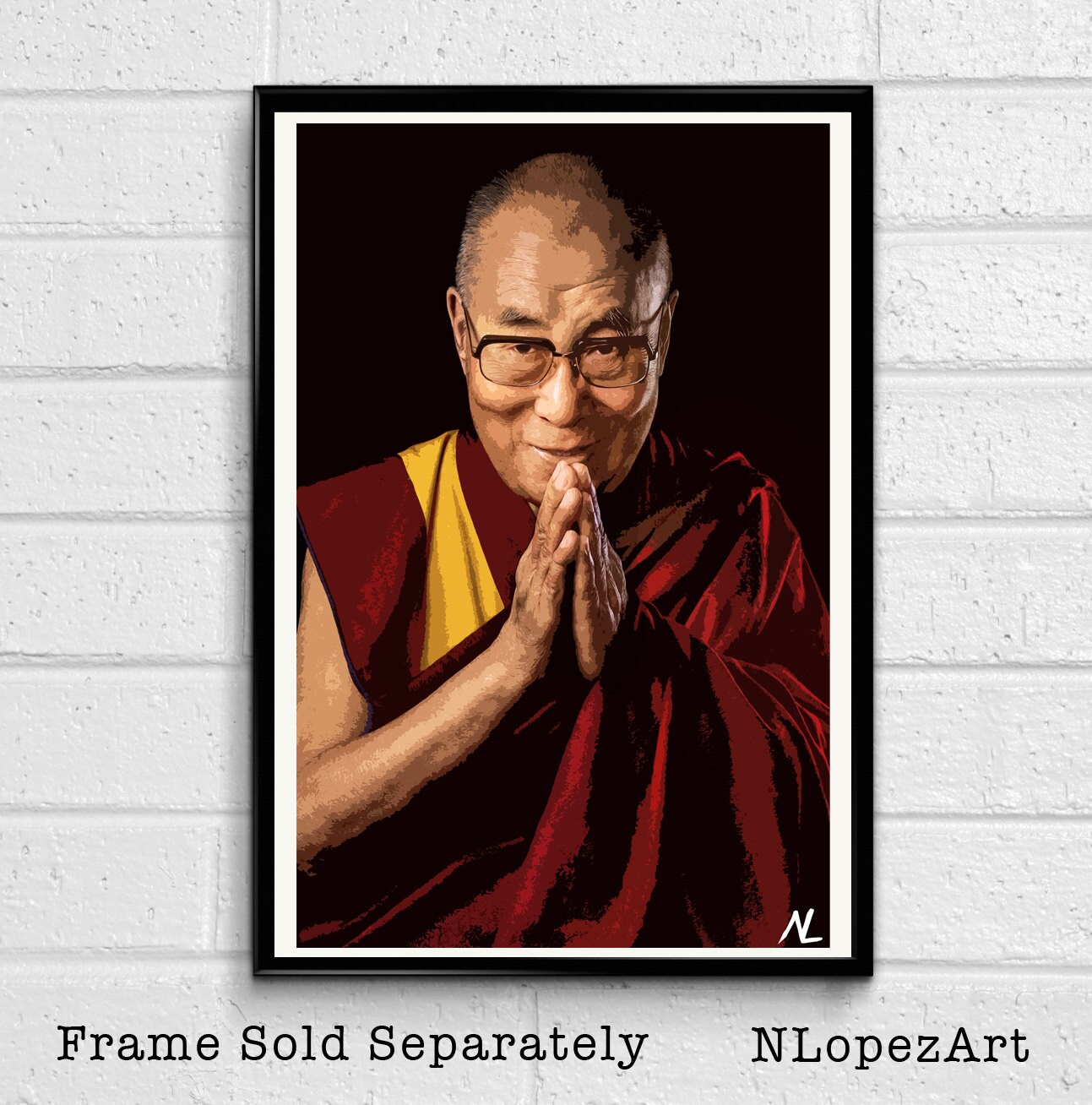 His Holiness the 14th Dalai Lama Celebrity Portrait